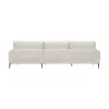 Canapé 3 places avec chaise longue XL DAISY, tissu Oasis, couleur Naturel, vue de dos